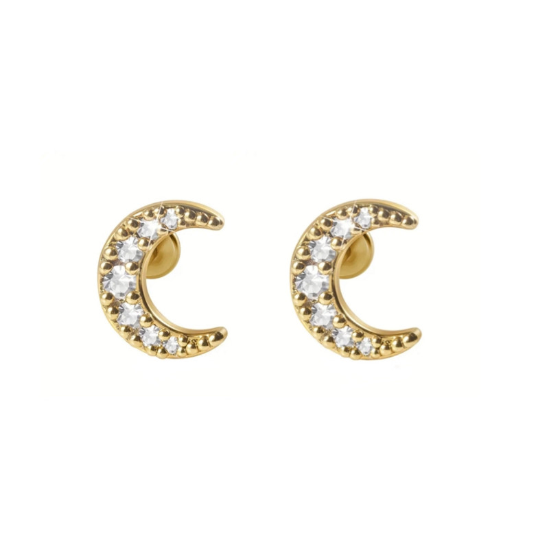 گوشواره دخترانه مدل Moon-A گوشواره دخترانه مدل Moon-A