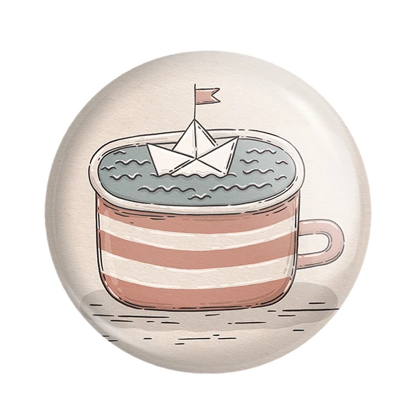 پیکسل خندالو طرح یک فنجان دریا کد 5405