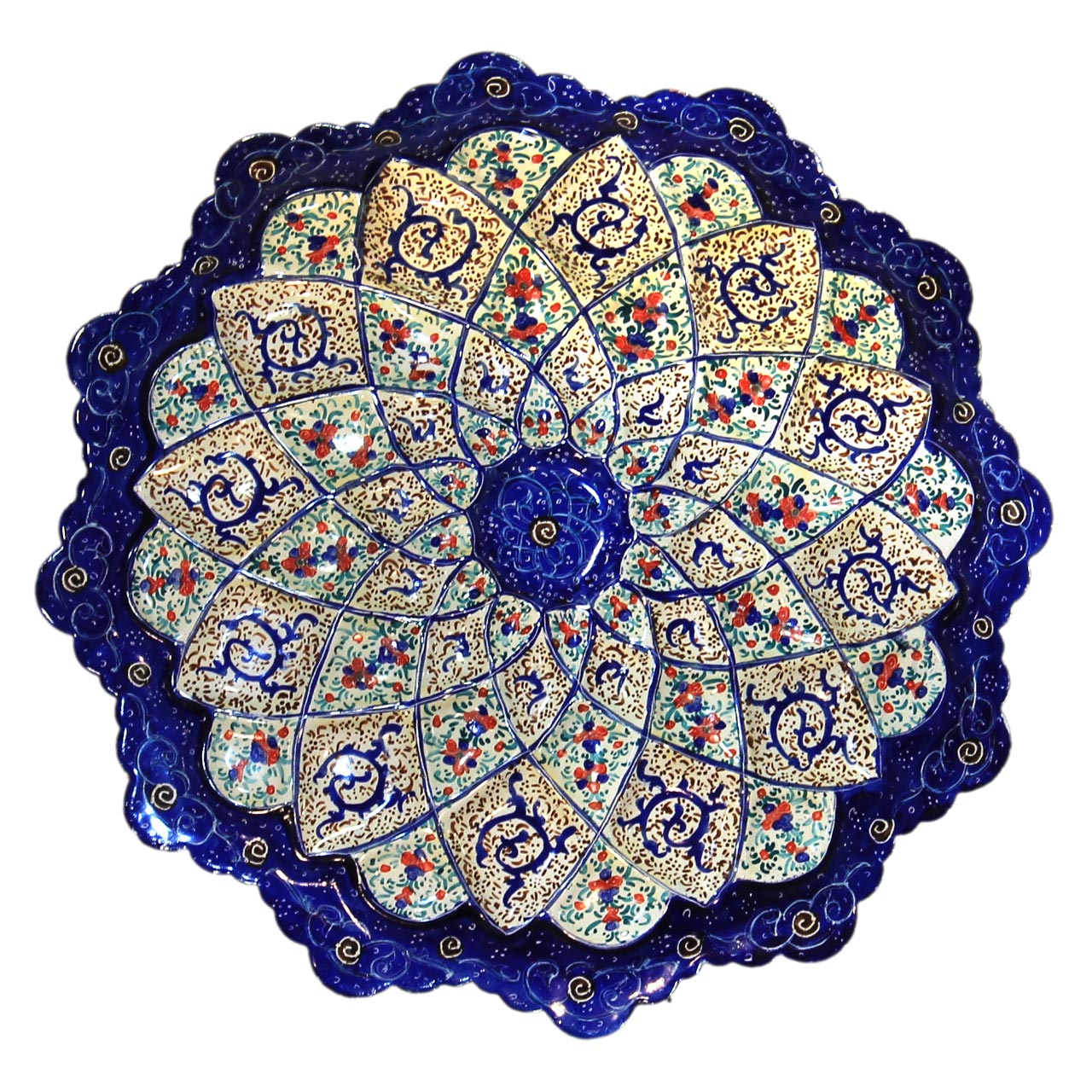 بشقاب مسی میناکاری کد 2-10085