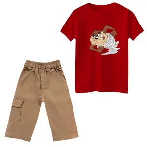 ست تی‌شرت و شلوارک پسرانه مدل سگ عصبانی