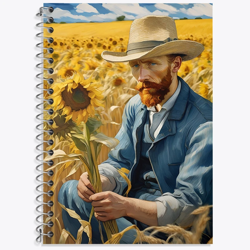 دفتر نت موسیقی 50 برگ خندالو طرح ونسان ونگوگ کد N5127