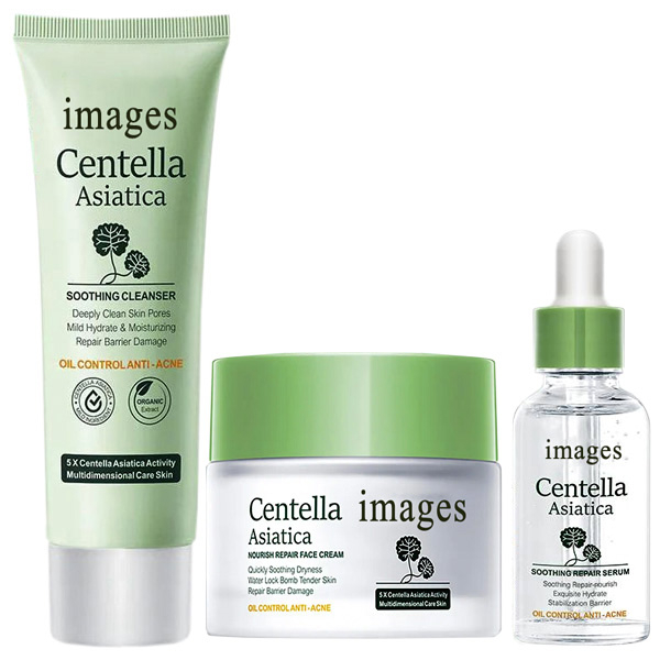 مجموعه مراقبت از پوست ضدجوش ایمجز مدل سنتلا اسیایی بسته 3 عددی