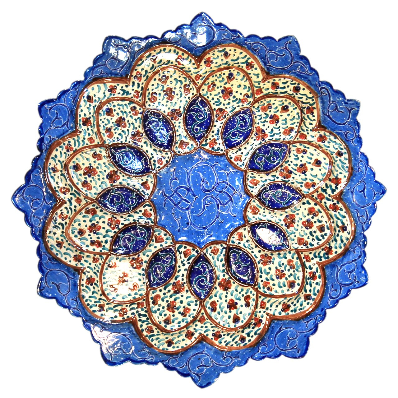 بشقاب مسی میناکاری کد 14-10085