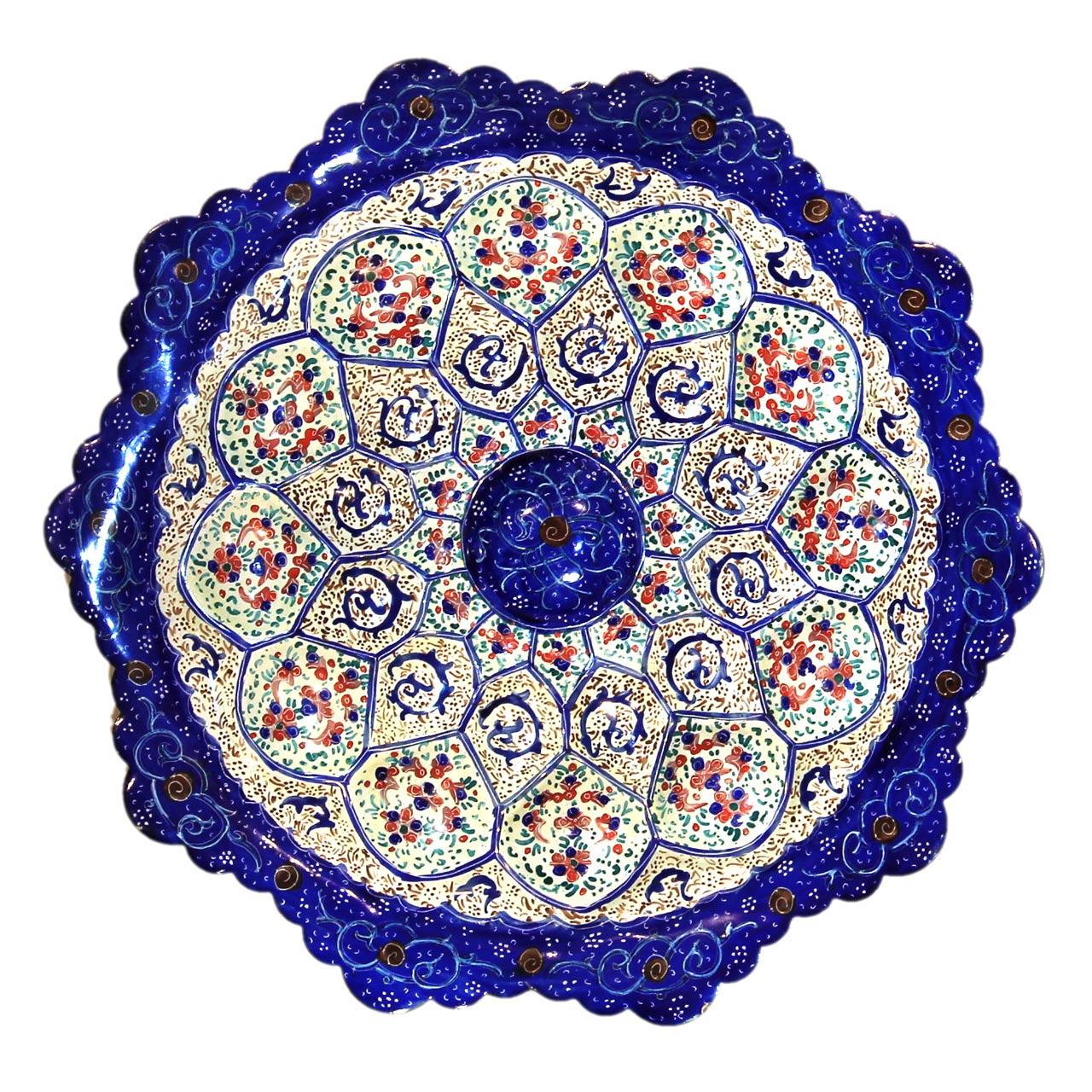 بشقاب مسی میناکاری کد 6-10002