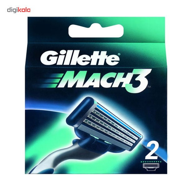 تیغ یدک ‏ژیلت مدل Mach 3 بسته 2 عددی