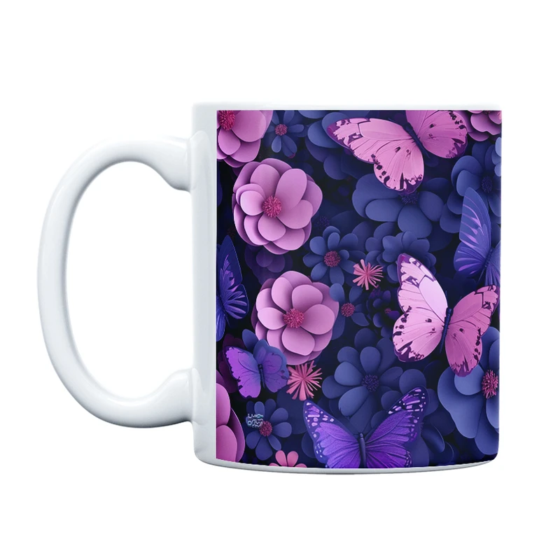 ماگ حس آمیزی طرح پروانه مدل کلاسیک کد 111