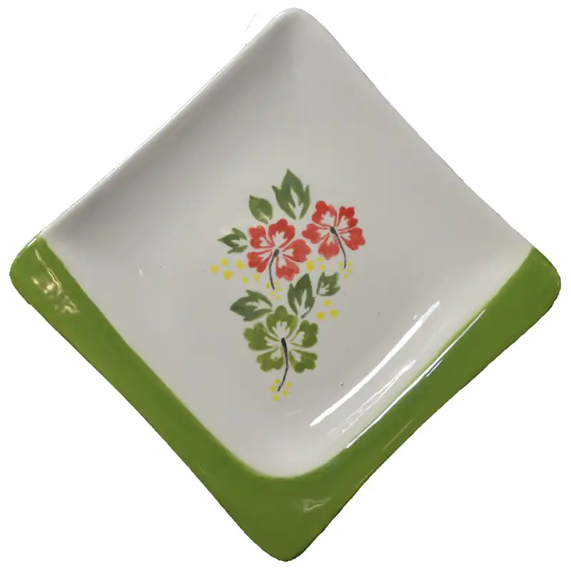 بشقاب سرامیکی طرح خورشت خوری مدل گل کد 03 بسته 4 عددی