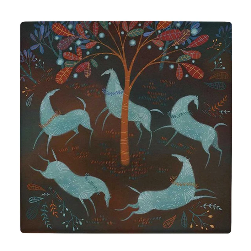  زیر لیوانی طرح اسب ها و درخت کد    3612030_1483