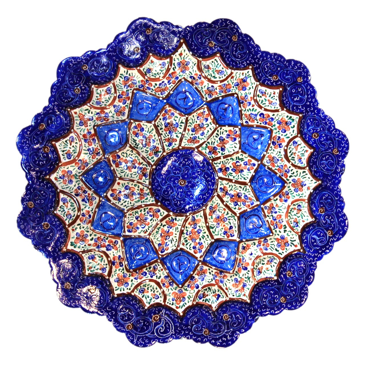 بشقاب مسی میناکاری کد 20-10085