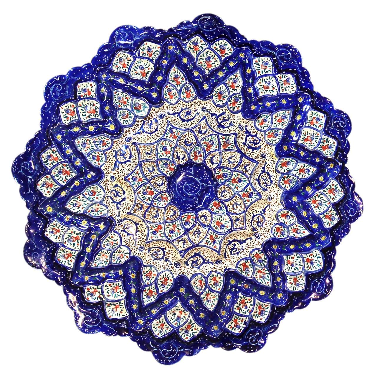 بشقاب مسی میناکاری کد 22-10085
