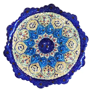 بشقاب مسی میناکاری کد 9-10002