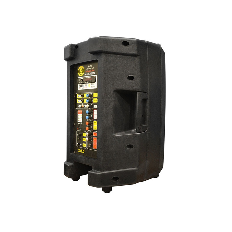 اكو همراه زیکو مدل 12600 بهمراه ميكروفن UHF پلاستيكي 12 اينچ فايبر 026