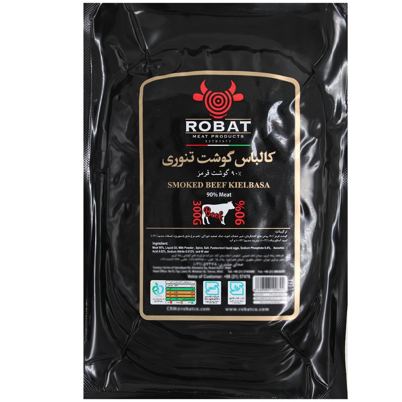 کالباس گوشت تنوری 90 درصد گوشت قرمز رباط - 300 گرم