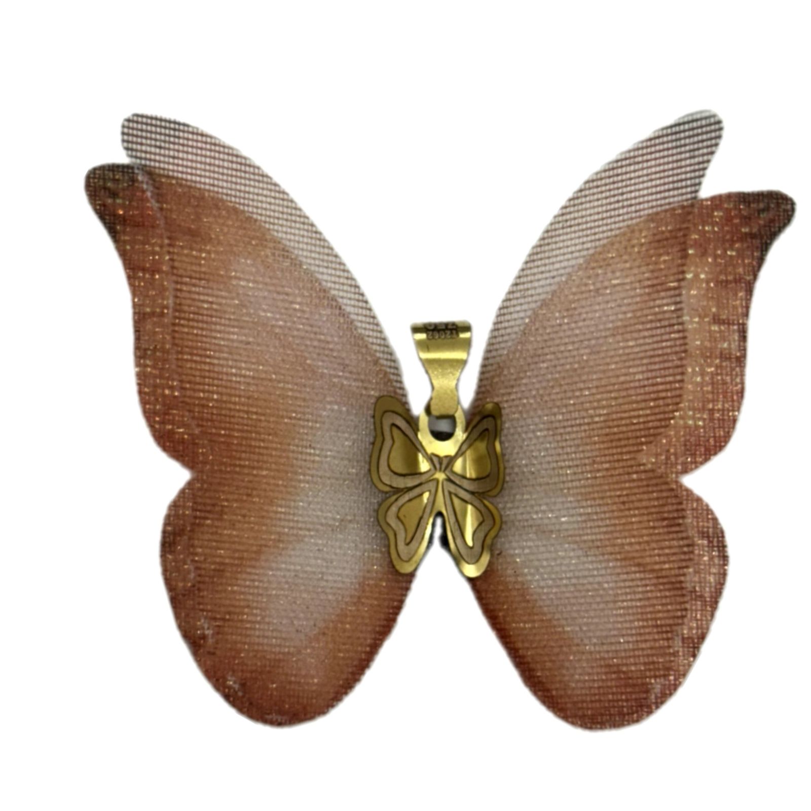 آویز گردنبند طلا 18 عیار زنانه وی وی گلد گالری مدل پروانه ای 1008 -  - 2