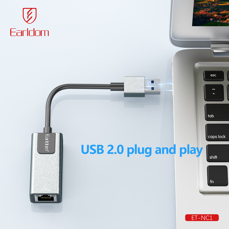 کارت شبکه اکسترنال مبدل USB به LAN ارلدام مدل NC1 RJ45