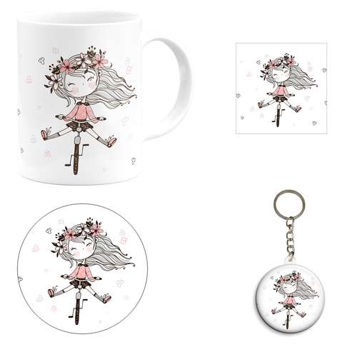 ست هدیه ماگ مدل ماه تولد تیر طرح دخترانه کد M2