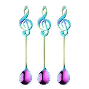 قاشق چای خوری مدل نت موسیقی بسته 3 عددی