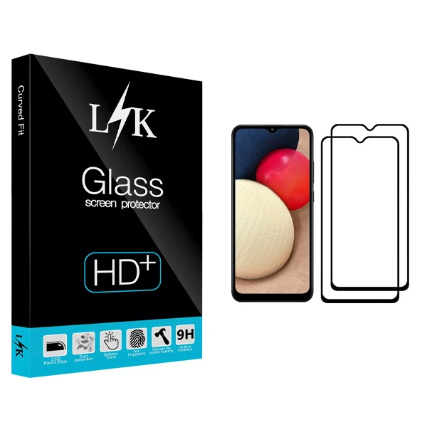 محافظ صفحه نمایش ال کی مدل +HD مناسب برای گوشی موبایل سامسونگ Galaxy A02s بسته دو عددی