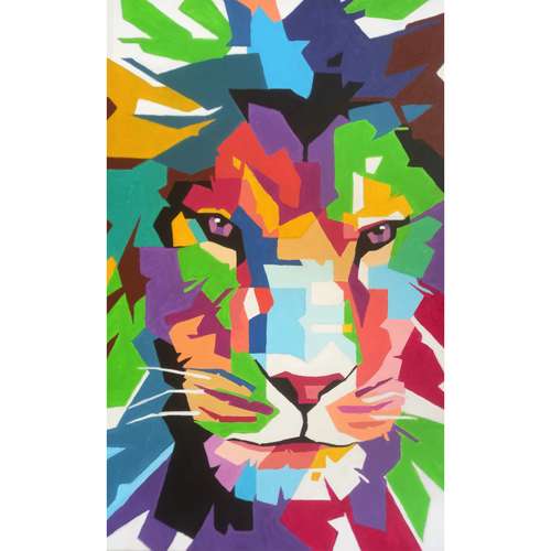 تابلو نقاشی اکریلیک طرح شیر