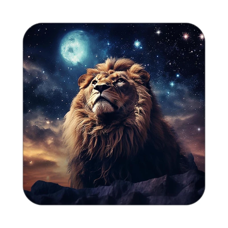 زیر لیوانی کاکتی طرح شیر مدل mp24164