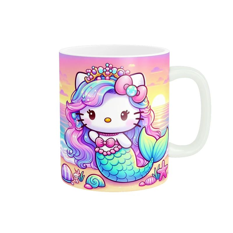 ماگ پاد آفرین مدل فانتزی طرح کیتی پری دریایی کیوت عروسکی کد p11155