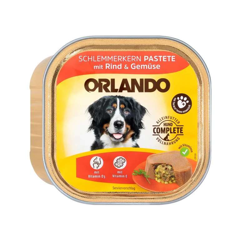 کنسرو سگ اورلاندو مدل پته گوشت و سبزیجات وزن 300 گرم