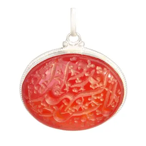 آویز گردنبند نقره زنانه بازرگانی میلادی مدل عقیق کد PK_168