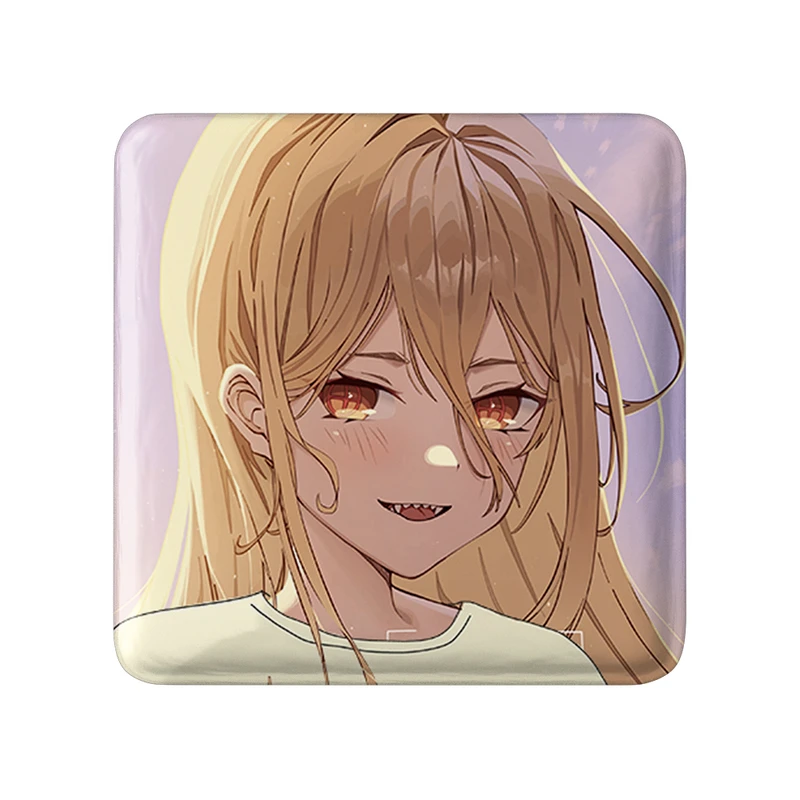 مگنت خندالو طرح ماکیما انیمه مرد اره ای Chainsaw Man  مدل مربعی کد 23165