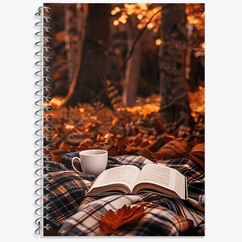 دفتر نت موسیقی 50 برگ خندالو طرح کتاب و پاییز کد F5638