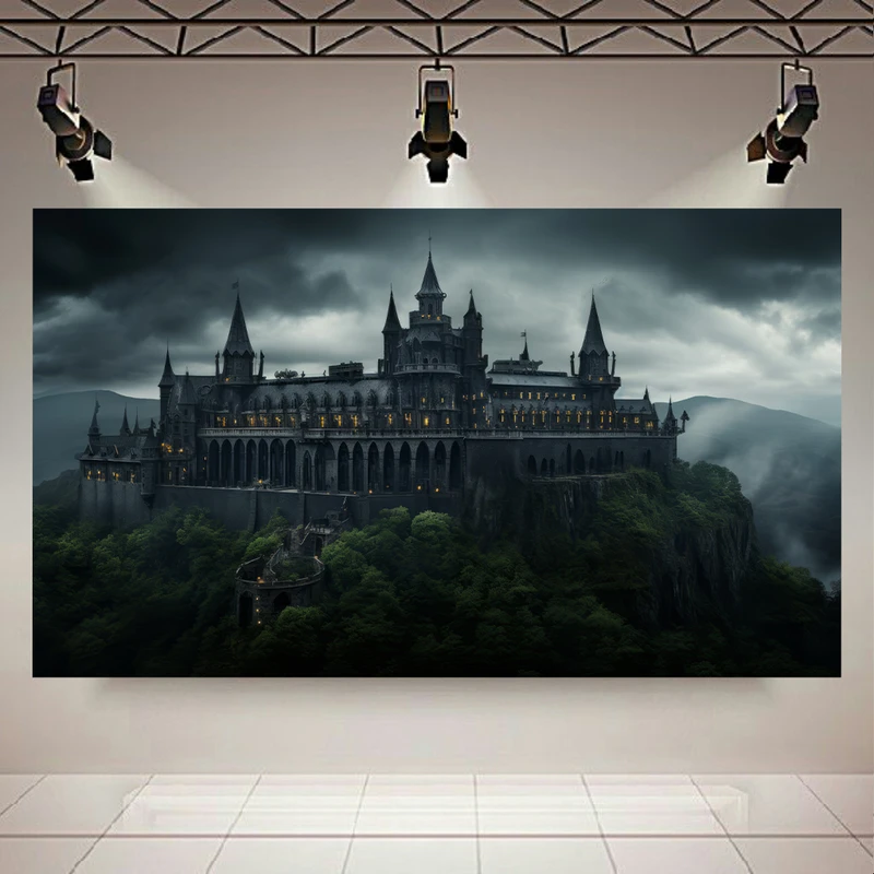 پوستر طرح مخمل قلعه تاریک هاگوارتز مدل نمای سینمایی کد AR303600