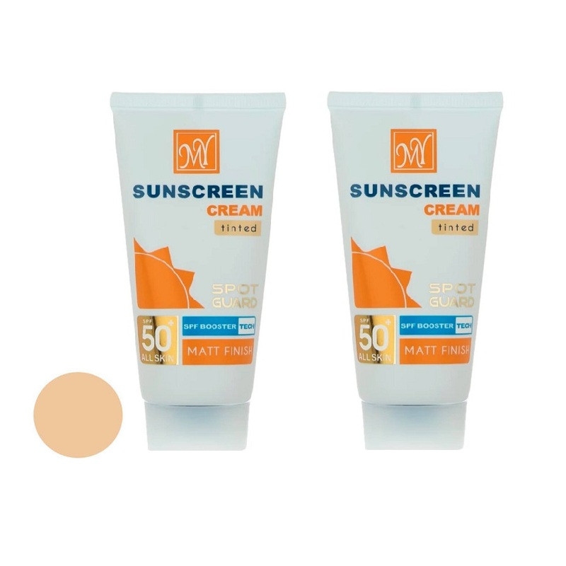  کرم ضد آفتاب رنگی مای spf50 مدل Spot Guard مناسب برای پوست مختلط و چرب حجم 50 میلی لیتر مجموعه 2 عددی