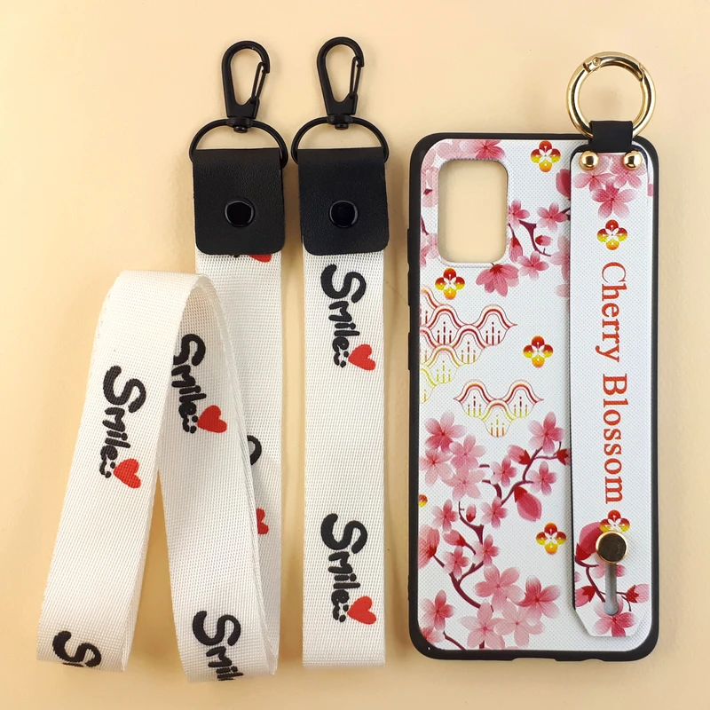 کاور طرح گل کد 05 مناسب برای گوشی موبایل سامسونگ Galaxy A71 به همراه بند مجموعه 2 عددی