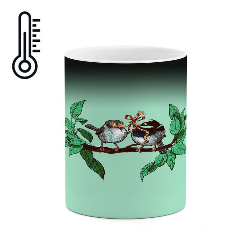 ماگ حرارتی کاکتی مدل کبوتر کد mgh16215