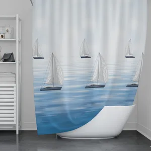 پرده حمام دلفین مدل GU-9889 سایز 180x200سانتی متر