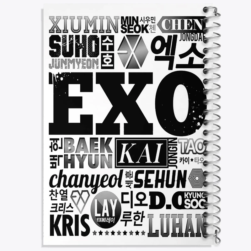 دفتر نت موسیقی 50 برگ خندالو مدل گروه اکسو EXO کد 1030