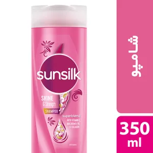 شامپو مو سان سیلک مدل Shine and Strength حجم 350 میلی‌لیتر