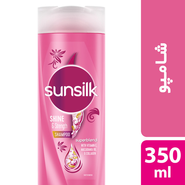 شامپو مو سان سیلک مدل Shine and Strength حجم 350 میلی‌لیتر