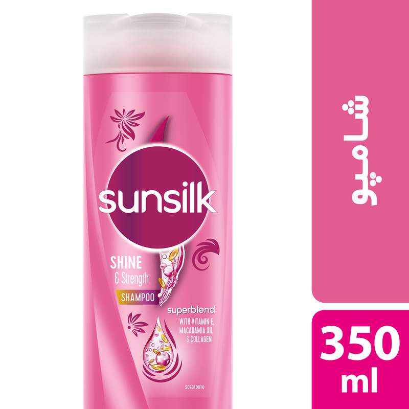 شامپو مو سان سیلک مدل Shine and Strength حجم 350 میلی لیتر
