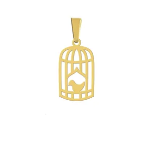 آویز گردنبند هایکا مدل قفس مرغ آمین کد a.h 109