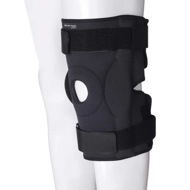زانوبند طبی سما طب پاکان مدل مفصل‌دار قابل تنظیم کد 5017