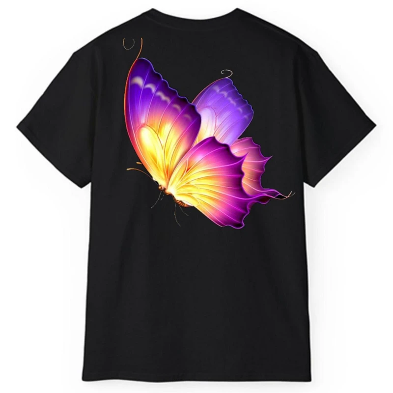 تی شرت آستین کوتاه مردانه پاد آفرین مدل پروانه کد 11