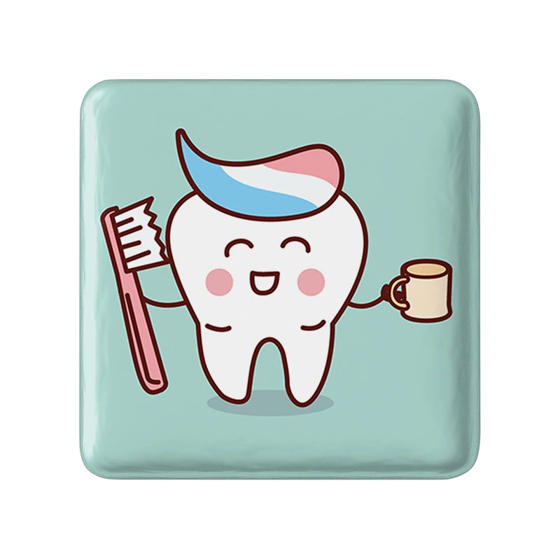 پیکسل خندالو طرح دندان و دندان پزشکی کودکانه مدل مربعی کد 36779