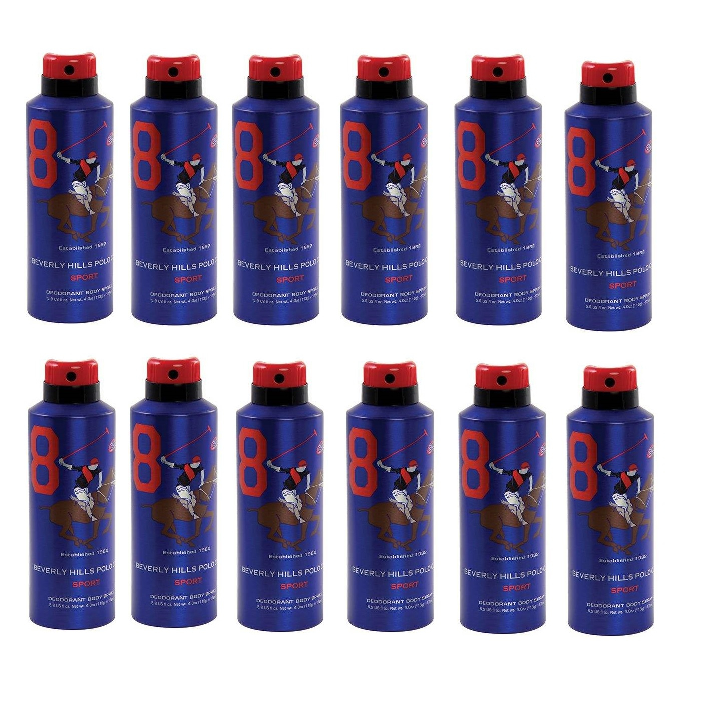 اسپری مردانه بورلی هیلز پولو کلاب مدل Eight حجم 175 میلی لیتر  مجموعه 12 عددی