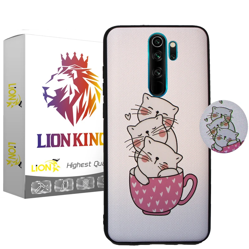  کاور لاین کینگ مدل livan cat مناسب برای گوشی موبایل شیائومی Redmi Note 8 Pro به همراه پایه نگهدارنده