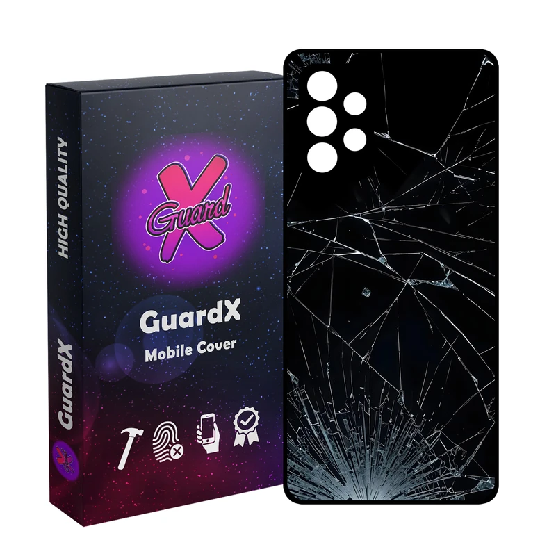 کاور گارد ایکس طرح شیشه شکسته مدل Glass10831 مناسب برای گوشی موبایل سامسونگ Galaxy A32 4G