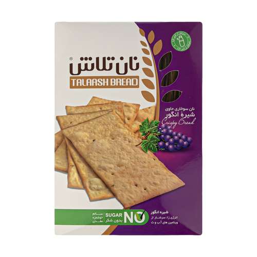 نان سوخاری نان دکتر تلاش با طعم شیره انگور - 400 گرم 