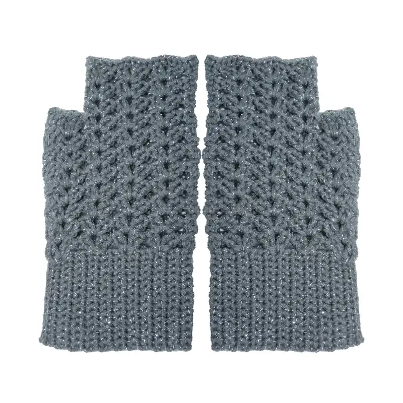 دستکش  بافتنی زنانه مدل نیم انگشتی