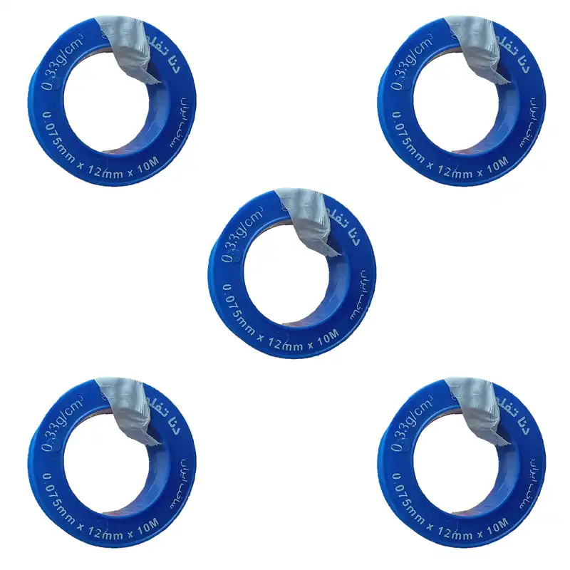 نوار تفلون دنا تفلون مدل استاندارد 10M کد D1 بسته 5 عددی