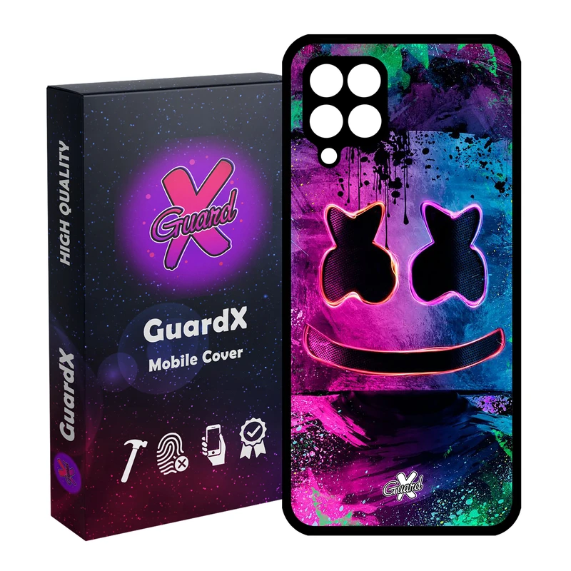 کاور گارد ایکس طرح Marshmello مدل Glass10028 مناسب برای گوشی موبایل سامسونگ Galaxy A12