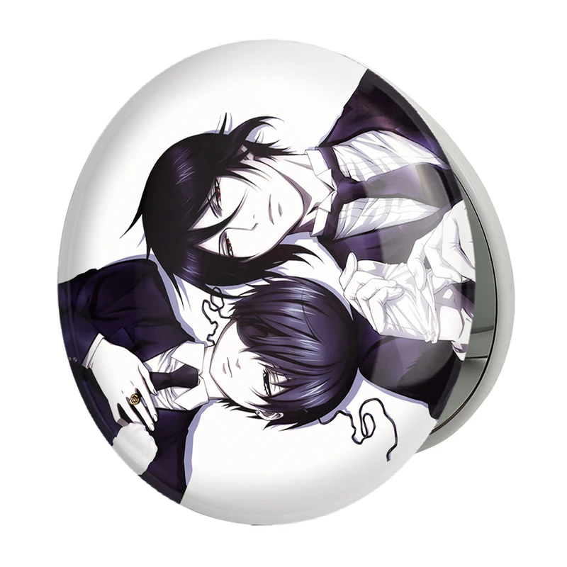 آینه جیبی خندالو طرح سباستین و شیل انیمه خادم سیاه Black Butler مدل تاشو کد 16316 